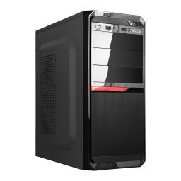 Компьютерный корпус LP 2111 - 400W 8 см black case chassis cover 2xUSB2.0, 1xUSB3.0