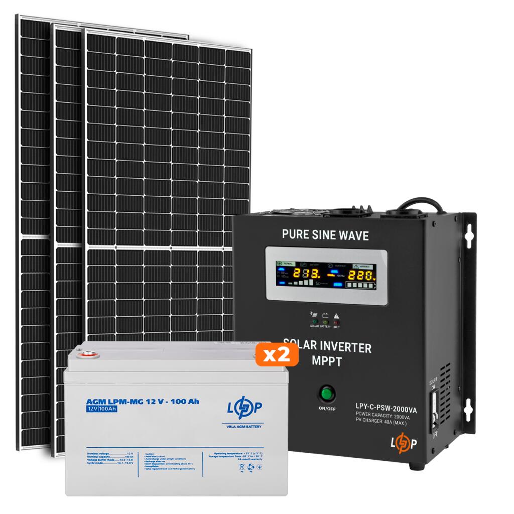 Солнечная электростанция (СЭС) Стандарт 1.5kW АКБ 2.4kWh mGel 100 Ah - Изображение 2