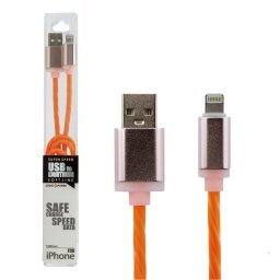 Кабель USB - Lightning 1м Or (силикон) оранжевый / Ret
