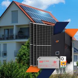 Солнечная электростанция (СЭС) Стандарт 2.5kW АКБ 3.6kWh Gel 150 Ah