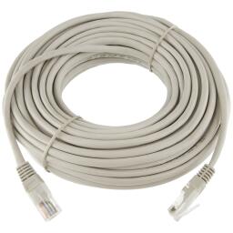 Патч-корд литой LogicPower UTP RJ45 кат. 5Е 15 м (серый)