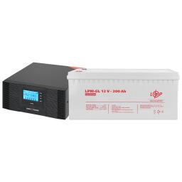 Комплект резервного питания ИБП + гелевая батарея (UPS B1500 + АКБ GL 2400W)