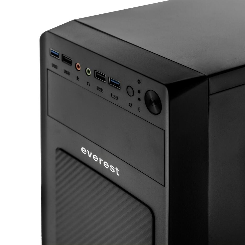 Компьютерный корпус Everest 6116 - 400w 12cm MATX, 2xUSB3.0+2xUSB2.0 - Изображение 4