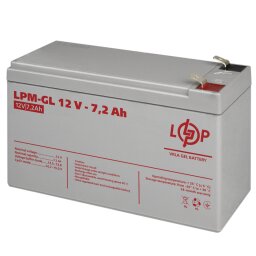 Акумулятор гелевий LPM-GL 12V - 7.2 Ah 