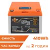 Акумулятор LP LiFePO4 12,8V - 32 Ah (410Wh) (BMS 50А/25A) пластик LCD - Изображение 2