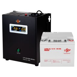Комплект резервного живлення для котла LogicPower ДБЖ + гелева батарея (UPS W500 + АКБ GL 520W) null