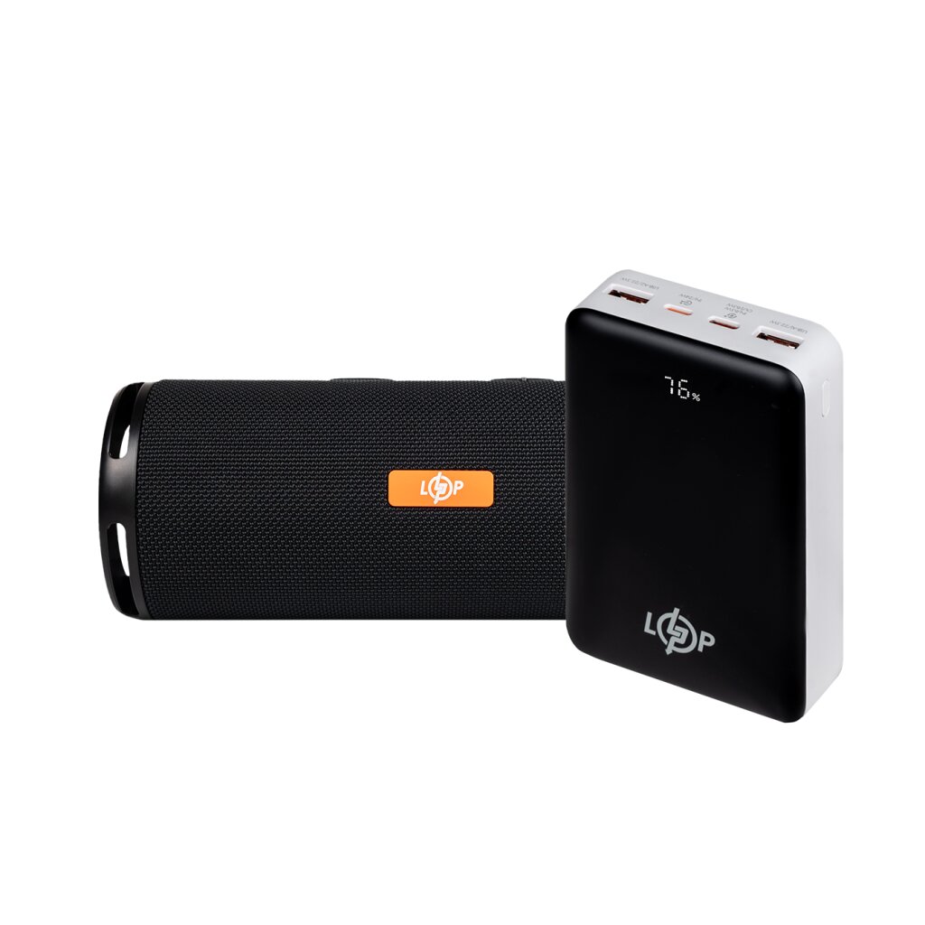 Комплект Power Bank LP PQ27 20000mAh 65W + Акустична система LP BTS13 HIFI - Изображение 1
