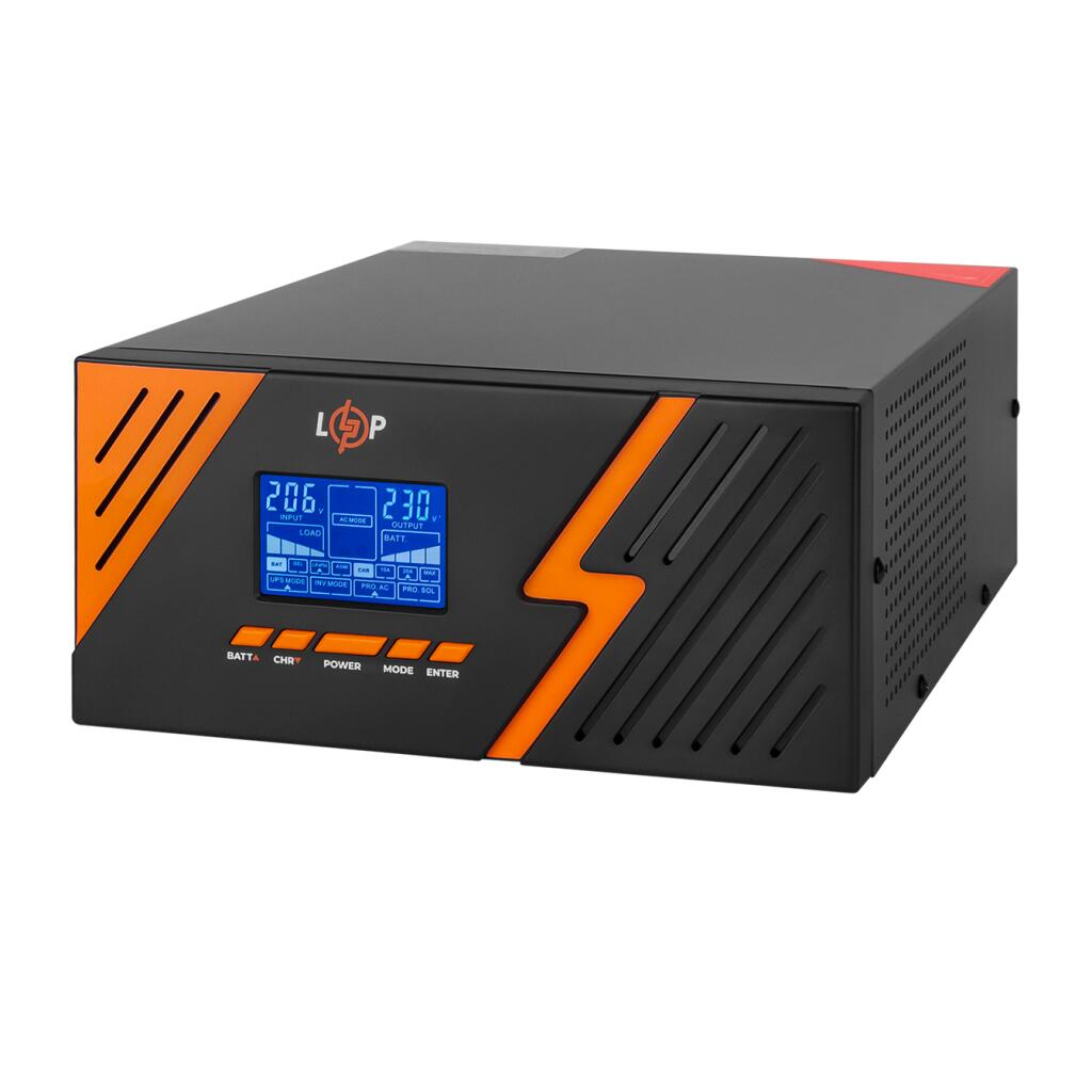 ИБП с правильной синусоидой 12V LPM-PSW-1500VA (1050Вт) Black - Изображение 3