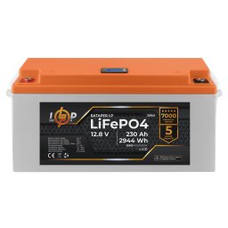 Акумулятор LP LiFePO4 LCD 12V (12,8V) - 230 Ah (2944Wh) (BMS 100A/50A) пластик 