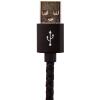 Кабель USB - micro USB 1м B (кож. плетение) черный / Re - Изображение 3