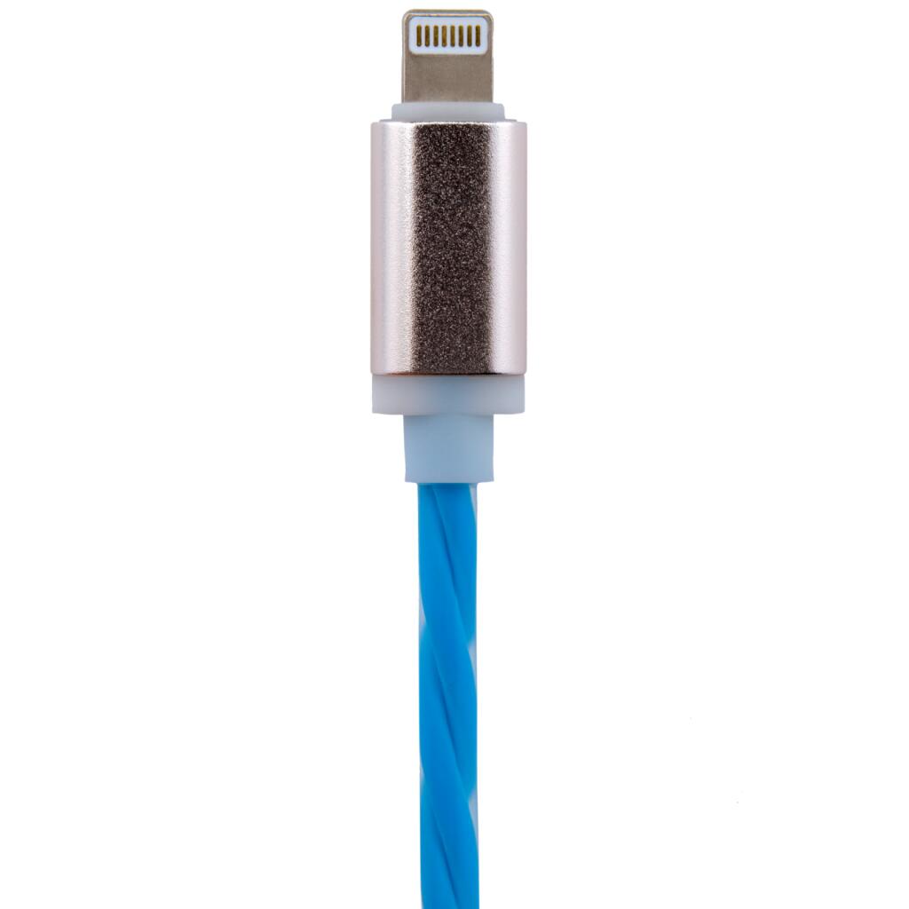 Кабель USB - Lightning 1м Bl (силикон) синий / Retail - Изображение 2