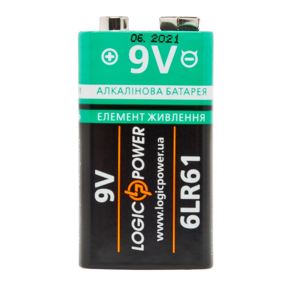 Батарейка LogicPower Alkaline 6LR61 9V (Крона) - Изображение 2