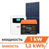 Комплект СЭС 1kW АКБ1,2kWh (литий)100 Ah Премиум - Изображение 1