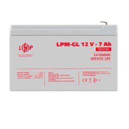 Акумулятор гелевий LPM-GL 12V - 7 Ah