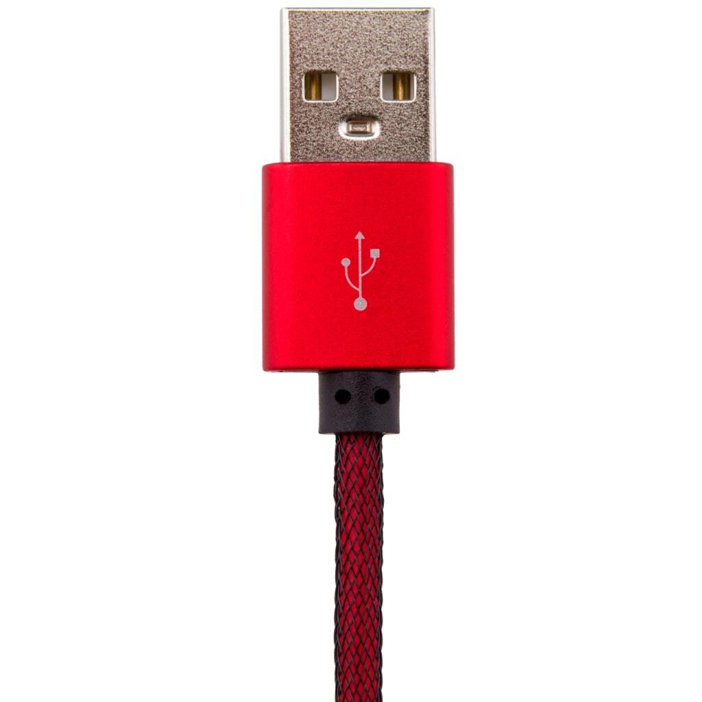 Кабель USB - Lightning 1м R (метал. плетение) красный - Изображение 3