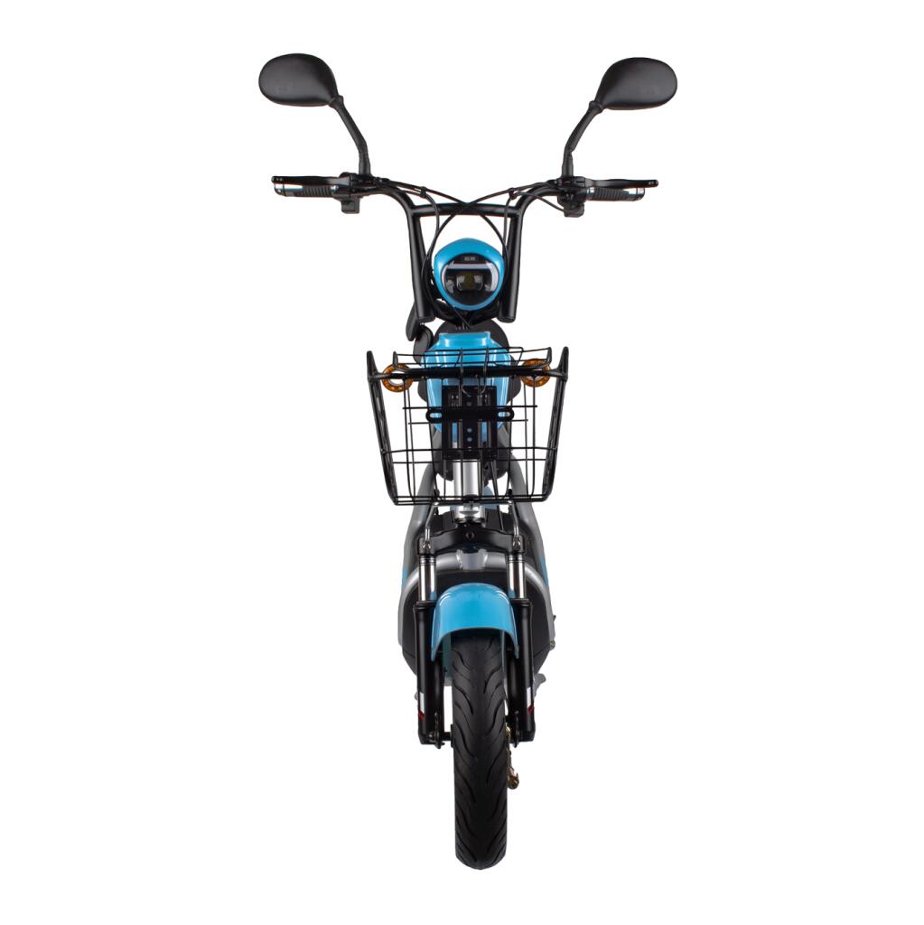 Электрический мопед CITY gy-4 500W/48V/20AH(DZM) (серо-голубой) - Изображение 2