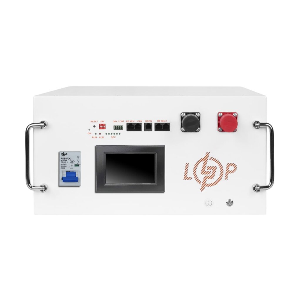 Аккумулятор LP LiFePO4 51,2V - 280 Ah (14336Wh) (BMS JK 200A200А) RM RS485CAN LCD WH - Изображение 1