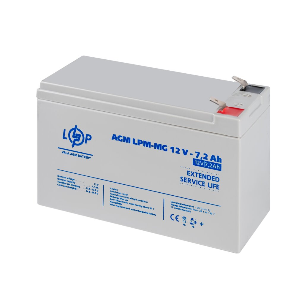 Аккумулятор мультигелевый LPM-MG 12V - 7.2 Ah - Изображение 4