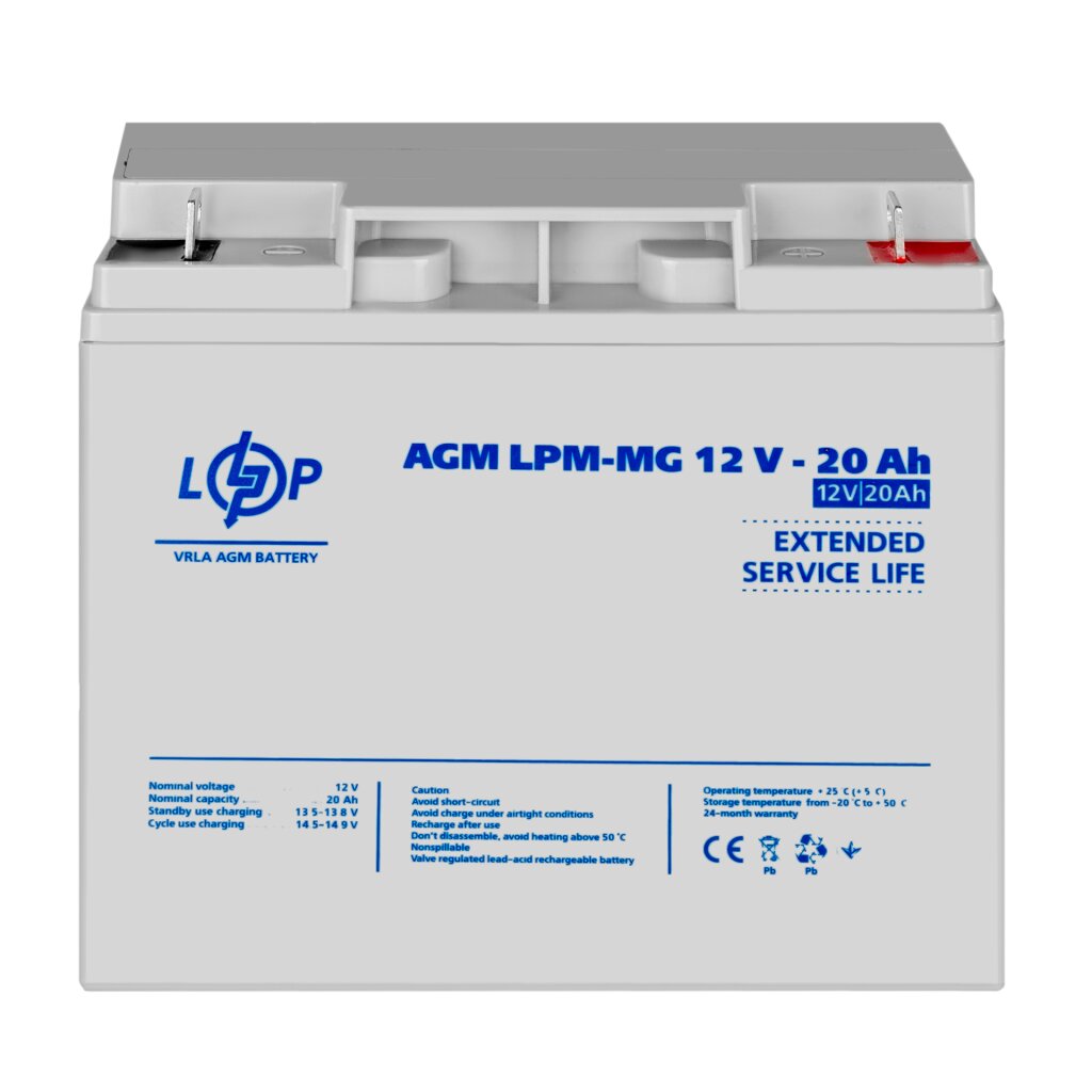 Аккумулятор мультигелевый AGM LPM-MG 12V - 20 Ah для Mercedes - Изображение 2