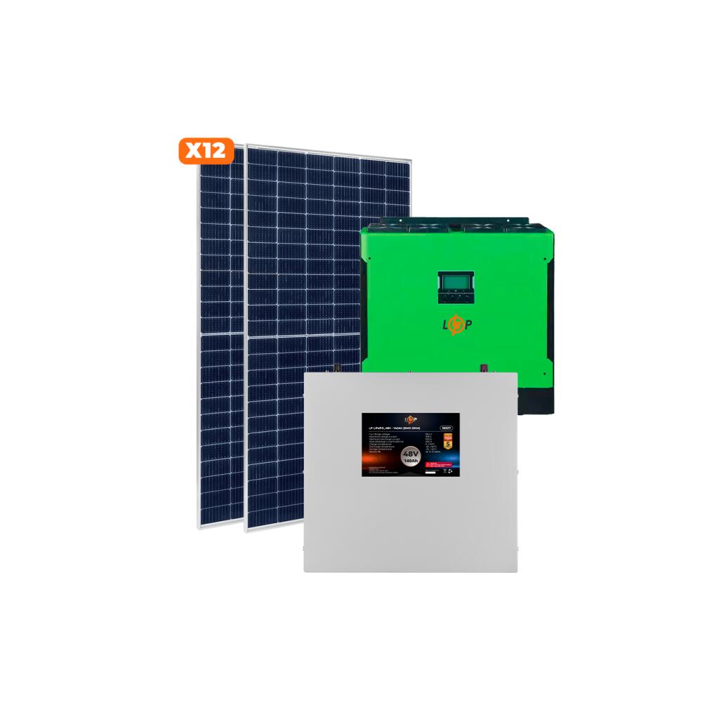 Сонячна електростанція (СЕС) Преміум GRID 5kW АКБ 6.7kWh LiFePO4 140 Ah - Зображення 2