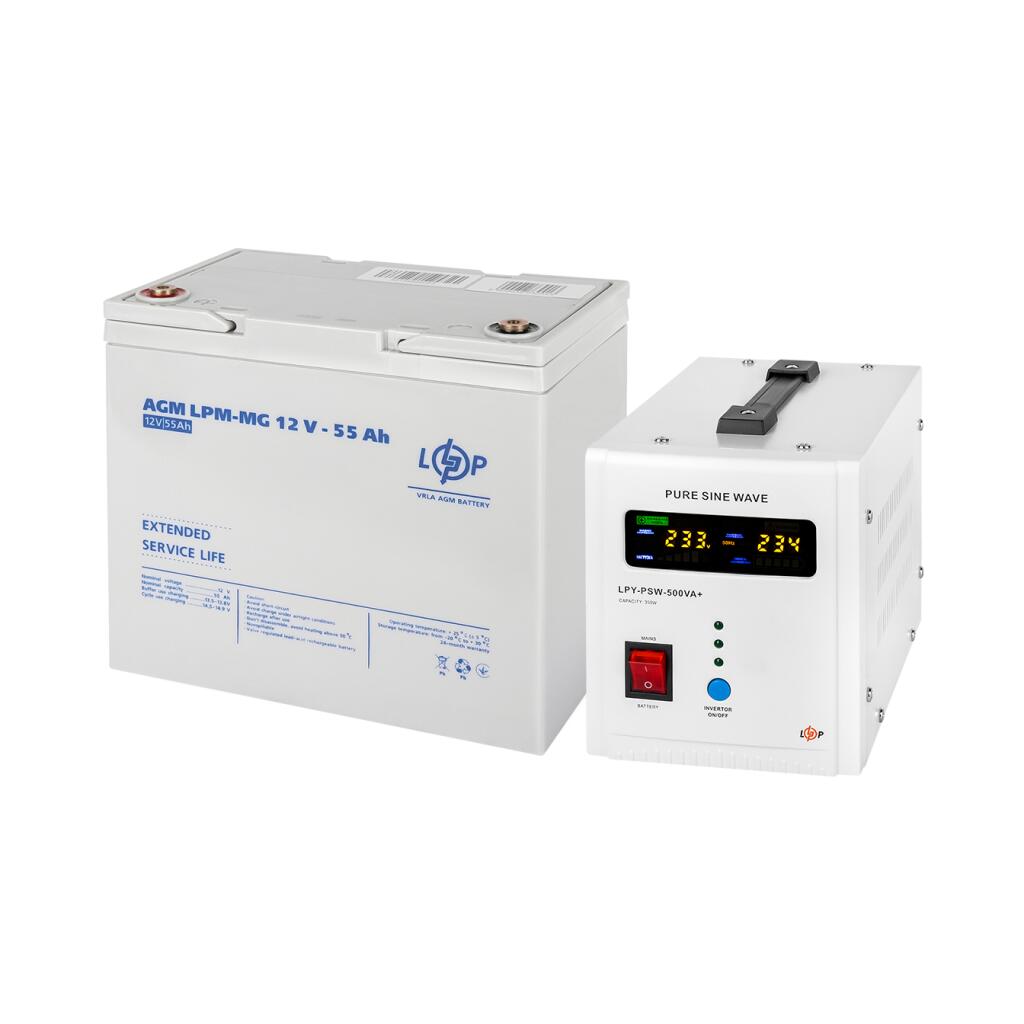 Комплект резервного питания для котла LogicPower ИБП + мультигелевая батарея (UPS 500+ АКБ MG 660W) - Изображение 2