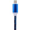 Кабель USB - Lightning 1м Bl (кожа) синий / Retail - Изображение 2