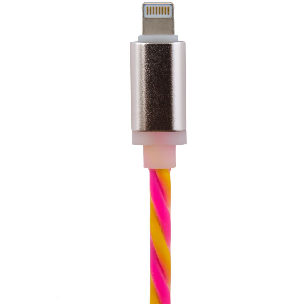 Кабель USB - Lightning 1м Y-P(силикон) желто-розовый / Retail - Изображение 2