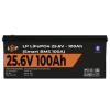 Акумулятор LP LiFePO4 24V (25,6V) - 100 Ah (2560Wh) (Smart BMS 100А) с BT пластик - Зображення 2