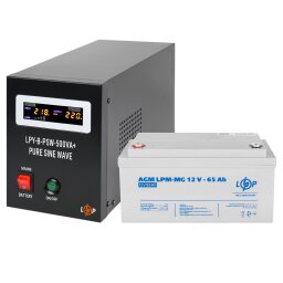 Комплект резервного питания для котла LogicPower ИБП + мультигелевая батарея (UPS B500VA + АКБ MG 900W) null