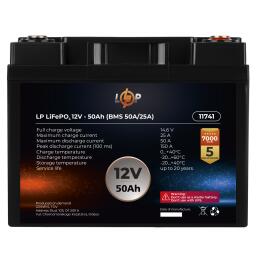 Аккумулятор LP LiFePO4 12V (12,8V) - 50 Ah (640Wh) (BMS 50A/25A)