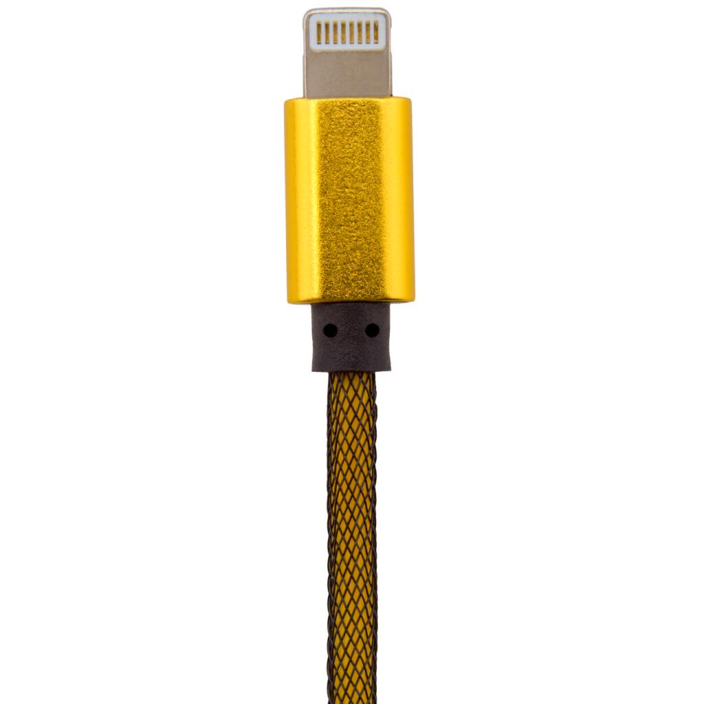 Кабель USB - Lightning 1м G (метал. плетение) золотой / - Изображение 2