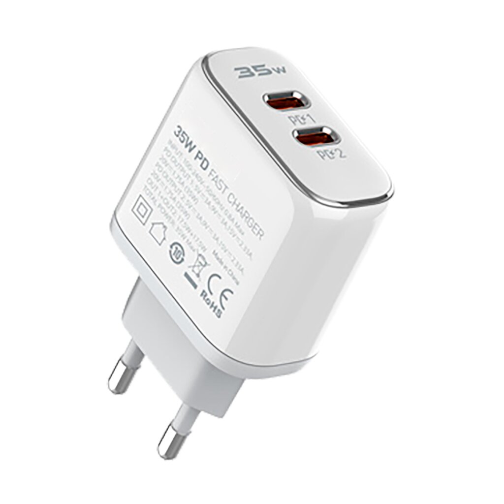 Зарядка для телефона LogicPower 35W (Type-C + USB) QC + кабель (Type C to Lightning) - Изображение 1