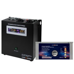 Комплект резервного питания для котла ИБП + литиевая (LiFePO4) батарея (UPS W5000VA + АКБ LiFePO4 5376W)