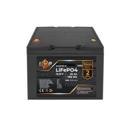Аккумулятор LP LiFePO4 12,8V - 60 Ah (768Wh) (BMS 80A/40А) пластик для ИБП null