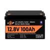 Акумулятор LP LiFePO4 12V (12,8V) - 100 Ah (1280Wh) (Smart BMS 100А) з BT пластик - Зображення 2