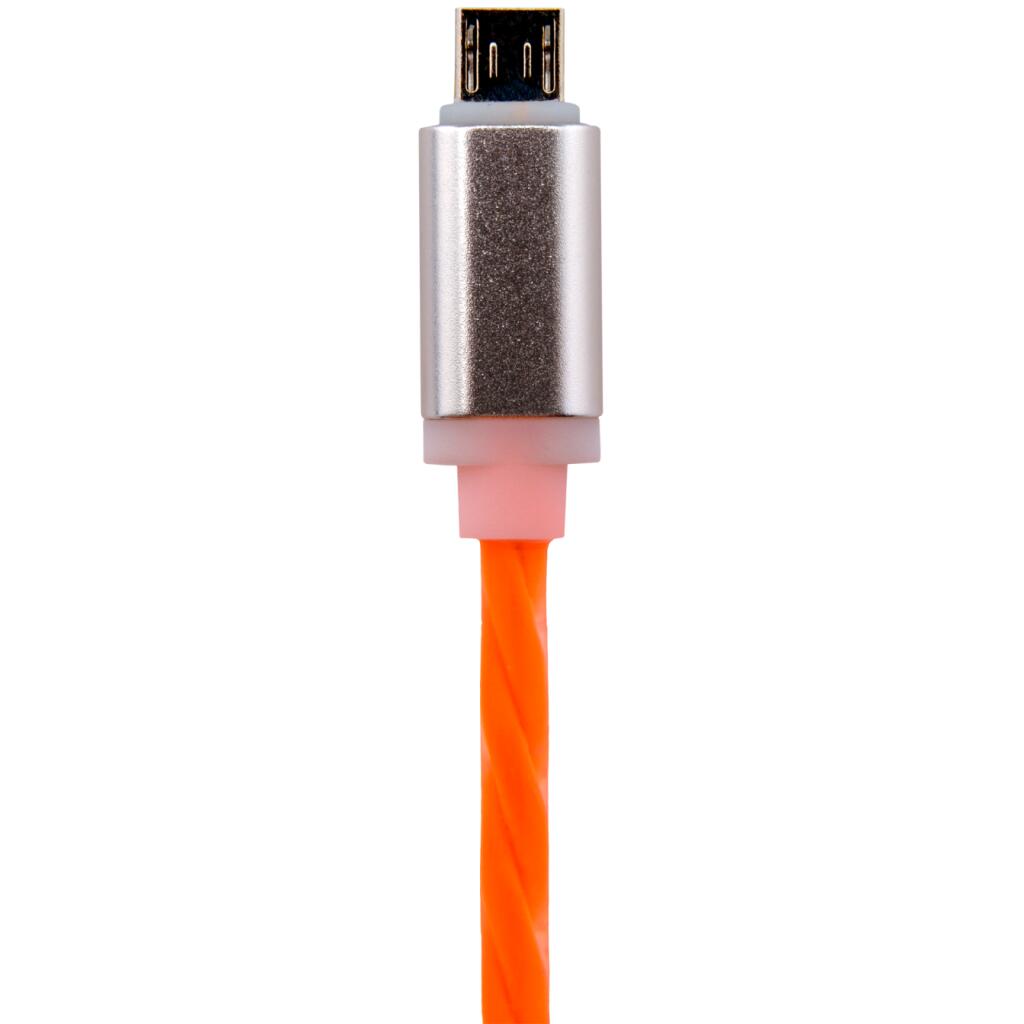 Кабель USB - micro USB 1м Or (силикон) оранжевый / Ret - Изображение 2
