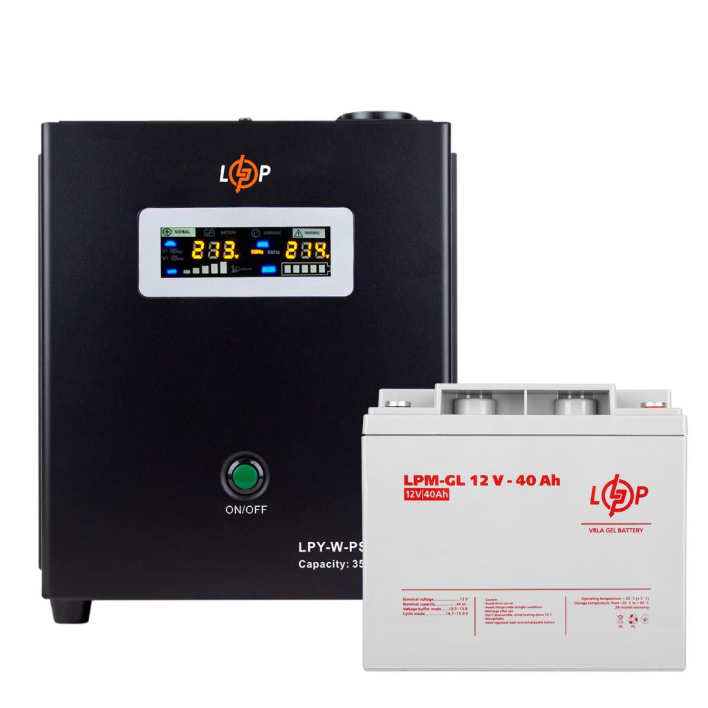 Комплект резервного питания для котла LogicPower ИБП + гелевая батарея (UPS W500 + АКБ GL 480W) - Изображение 5