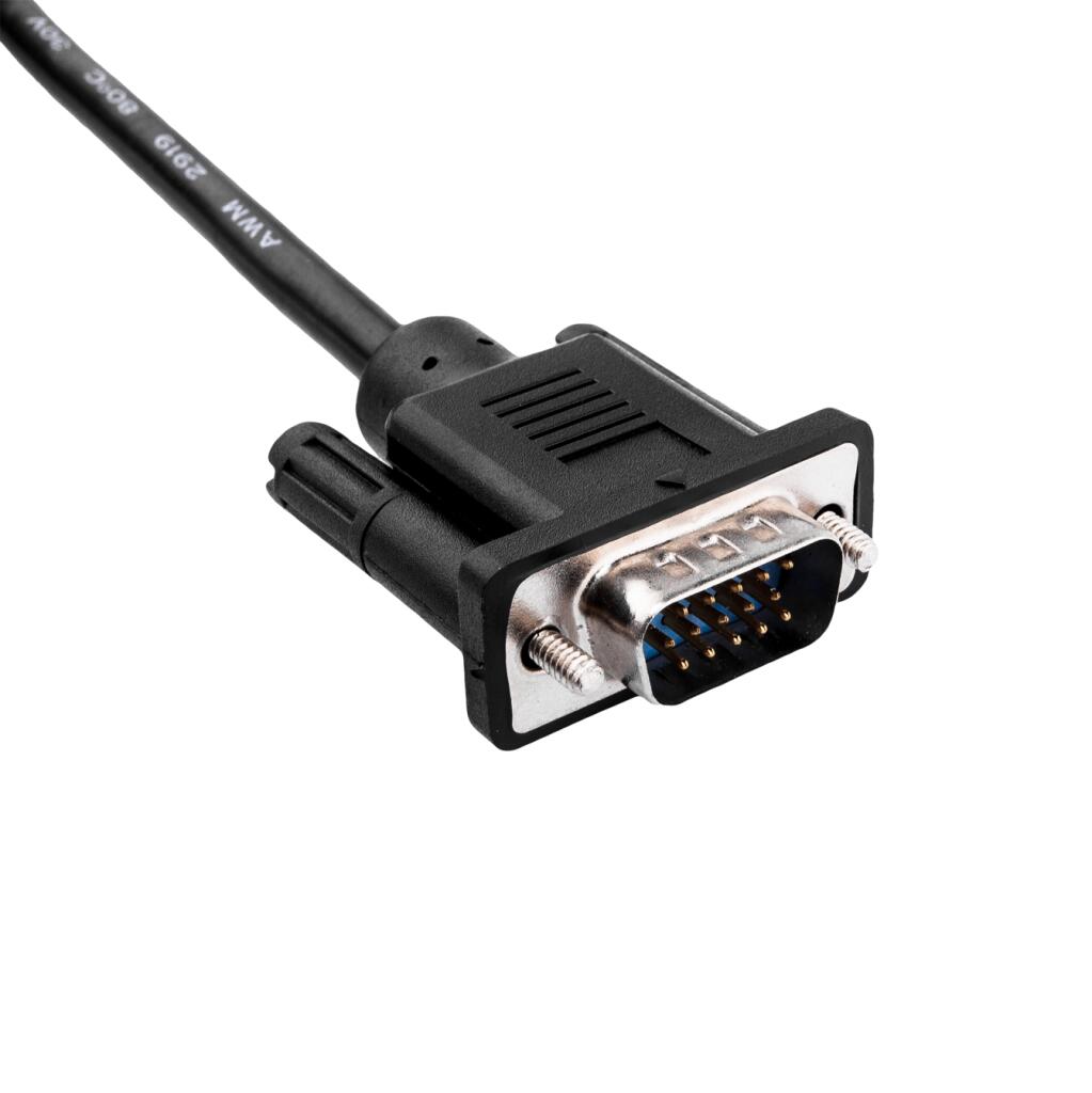 Кабель VGA-10.0BK 10 м черный (с двумя ферритовыми кольцами) - Изображение 3