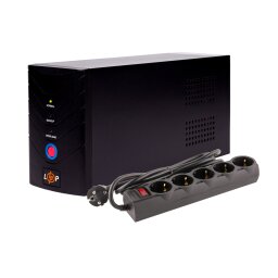 Комплект ДБЖ LP-U650VA (390Вт) + мережевий фільтр PREMIUM LP-X5 2 м Black (3520Вт) 