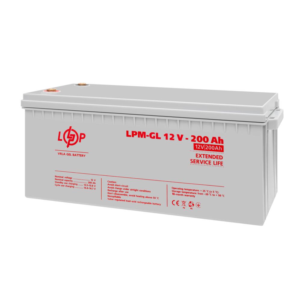 Акумулятор гелевий LPM-GL 12V - 200 Ah - Зображення 3