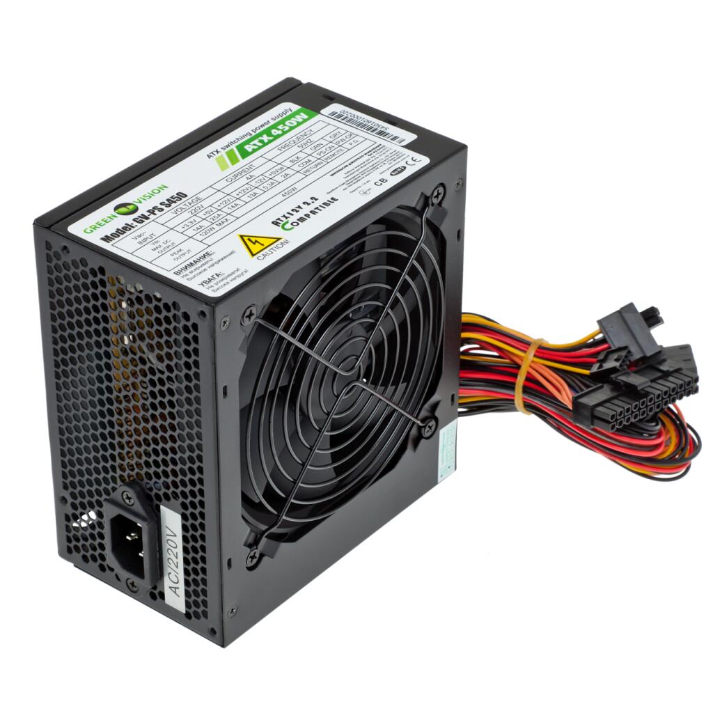 Блок питания GreenVision GV-PS ATX S450/12 black - Изображение 2