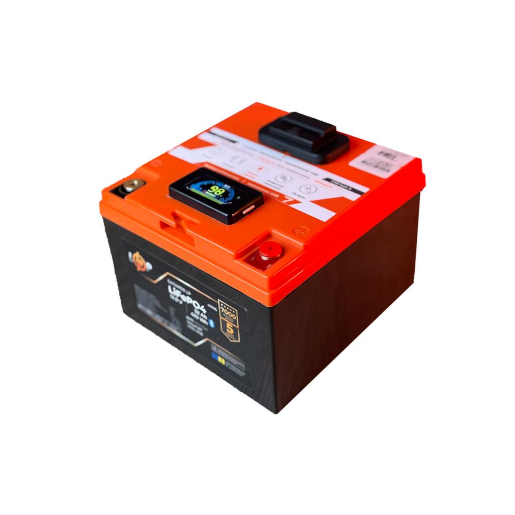 Аккумулятор LP LiFePO4 12,8V - 32 Ah (410Wh) (BMS 40А/32A) пластик LCD USB Smart BT - Изображение 2