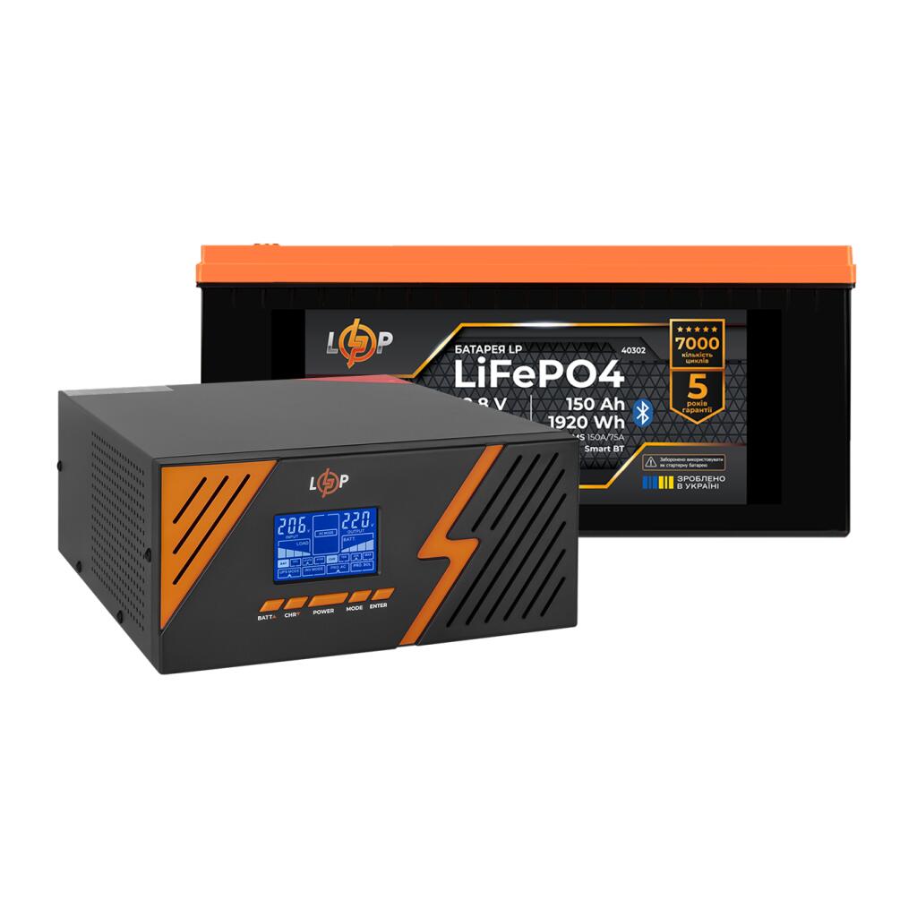 Комплект резервного питания LogicPower ИБП 1050W + литиевая (LiFePO4) батарея 1920 Wh - Изображение 1