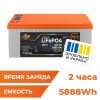 Аккумулятор LP LiFePO4 12,8V - 460 Ah (5888Wh) (BMS 200A/200А) пластик LCD Smart BT - Изображение 1