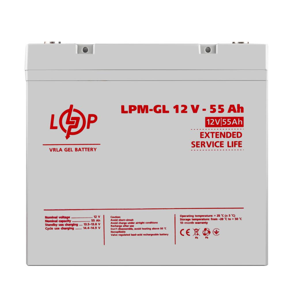 Аккумулятор гелевый LPM-GL 12V - 55 Ah - Изображение 1