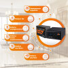 Комплект резервного живлення LP(LogicPower) ДБЖ + літієва (LiFePO4) батарея (UPS 430VA + АКБ LiFePO4 1280W) - Изображение 3