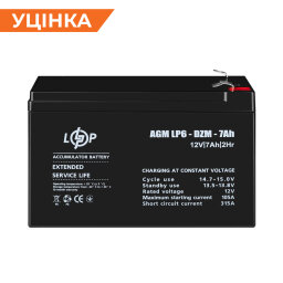 Распродажа (16152) Тяговый свинцово-кислотный AGM Аккумулятор LP 6-DZM-7 Ah (02-2024)