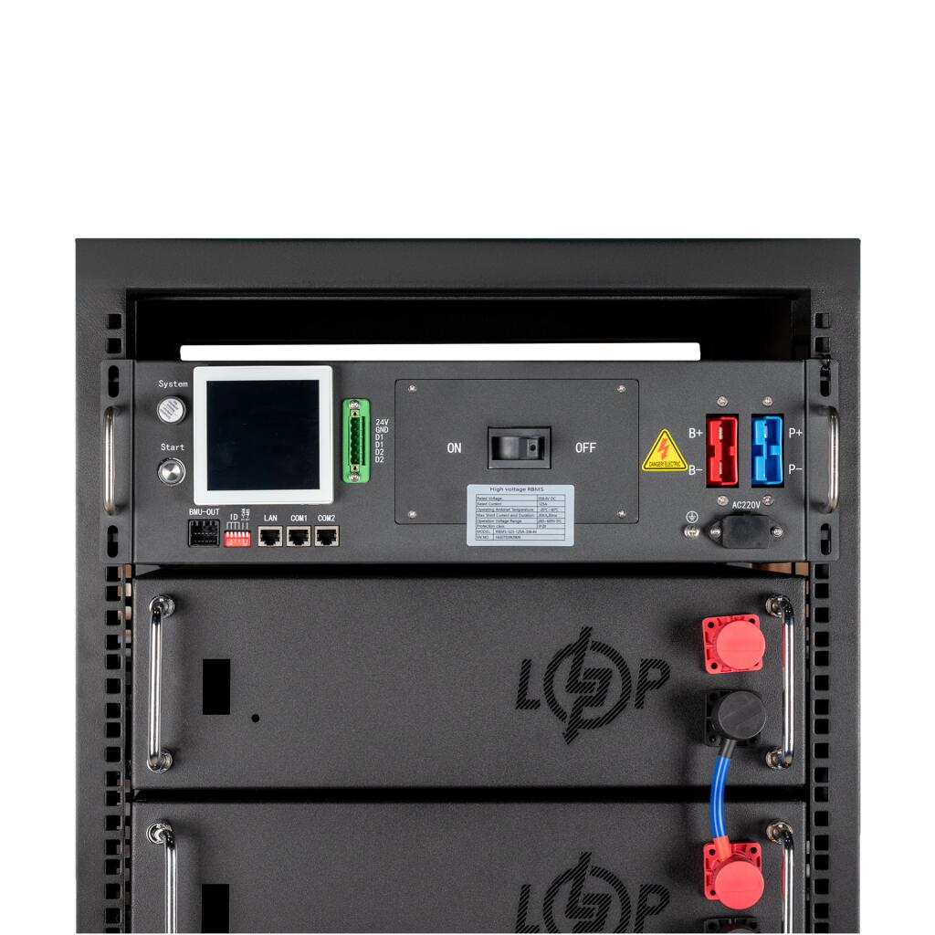 Высоковольтный аккумулятор LP LiFePO4 Battery HVM 512V 100Ah (51200 Wh) BMS 125А AB Lrack black - Изображение 4