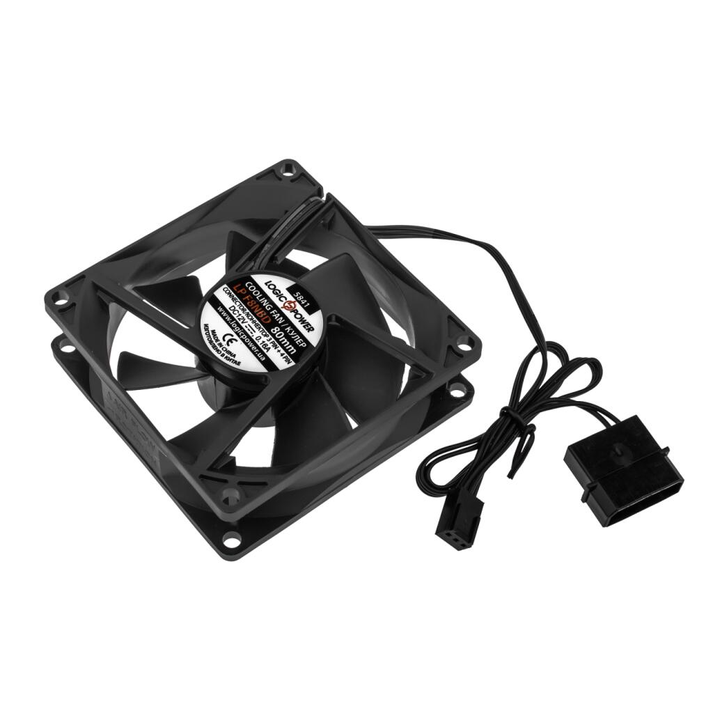 Вентилятор 3pin + 4pin 80 мм (Molex питание) LP F8NBD - Изображение 3