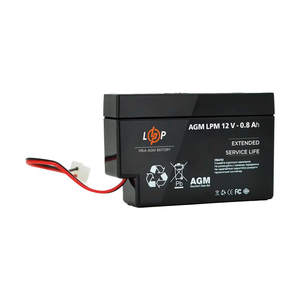 Аккумулятор AGM LPM 12V - 0,8 Ah - Изображение 1